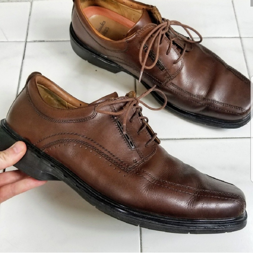 Clarks brown leather unkenneth way dress shoes